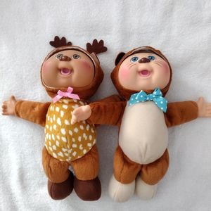 Cabbage Patch Kids 2 CPK Doll Cuties 10" Dolls Dash Deer and Theo Chipmunk